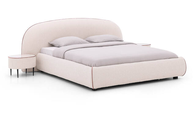 Goossens gestoffeerd bedframe venus beige stof - 8250164-goossens-venus-bedframe-stof-11