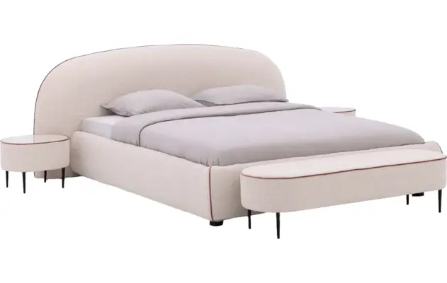 Goossens gestoffeerd bedframe venus beige stof - 8250164-goossens-venus-bedframe-stof-12