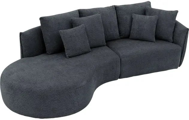 Goossens loungebank fay zwart stof - 8251204-goossens-fay-usc-bank-stof-zwart-05