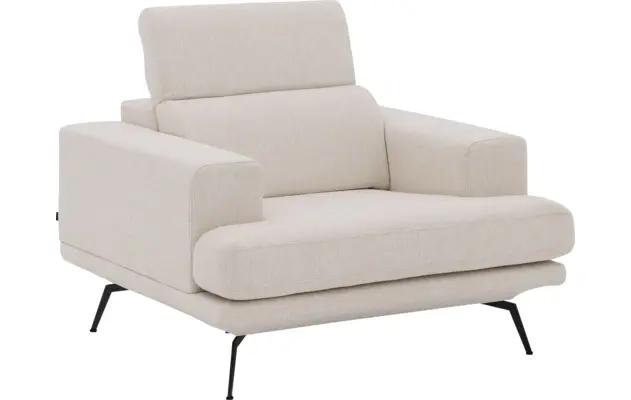 Goossens fauteuil viggo wit stof - 8251363-goossens-viggo-bank-stof-wit-02
