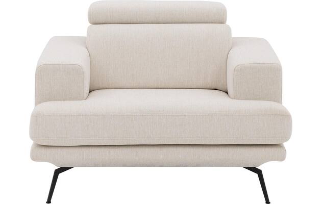 Goossens fauteuil viggo wit stof - 8251363-goossens-viggo-bank-stof-wit-03