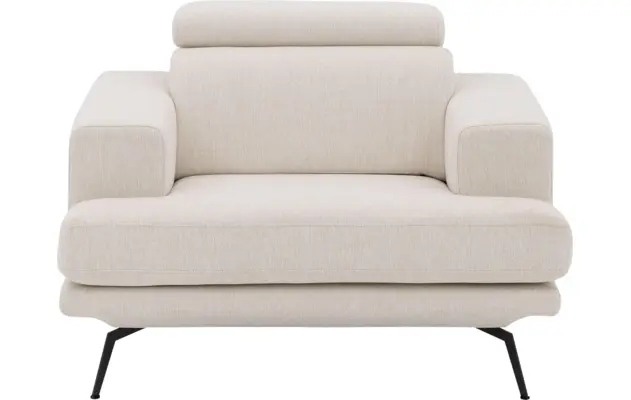 Goossens fauteuil viggo wit stof - 8251363-goossens-viggo-bank-stof-wit-03
