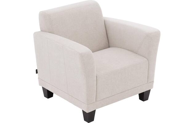 Goossens fauteuil troya wit stof - 8251390-goossens-troya-bank-stof-bruin-04