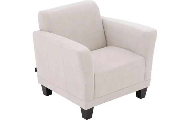 Goossens fauteuil troya wit stof - 8251390-goossens-troya-bank-stof-bruin-04
