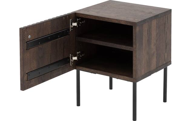 Goossens nachtkastje capelli donker bruin eiken - 8251638-goossens-capelli-nachtkastje-eiken-02