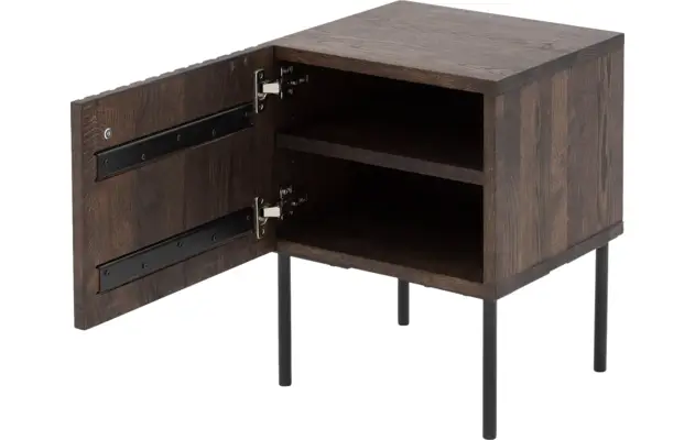 Goossens nachtkastje capelli donker bruin eiken - 8251638-goossens-capelli-nachtkastje-eiken-02