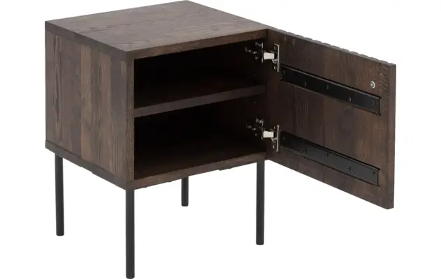 Goossens nachtkastje capelli donker bruin eiken - 8251639-goossens-capelli-nachtkastje-eiken-02