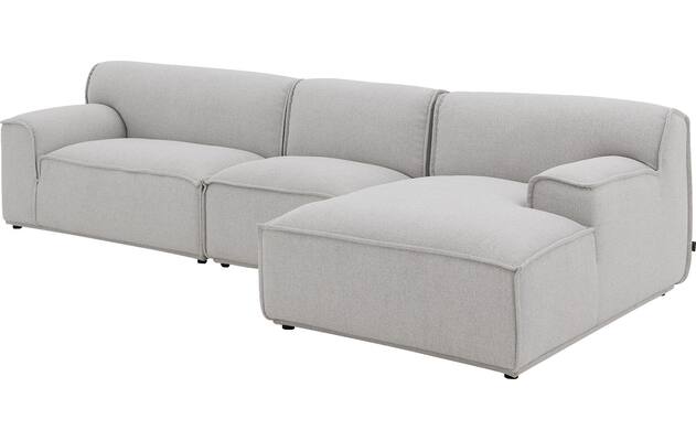 Goossens excellent loungebank sens bruin stof - 8251645-gespiegeld-05