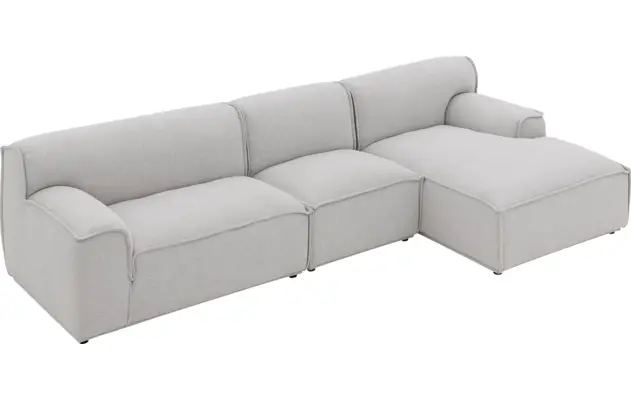 Goossens excellent loungebank sens bruin stof - 8251645-gespiegeld-06