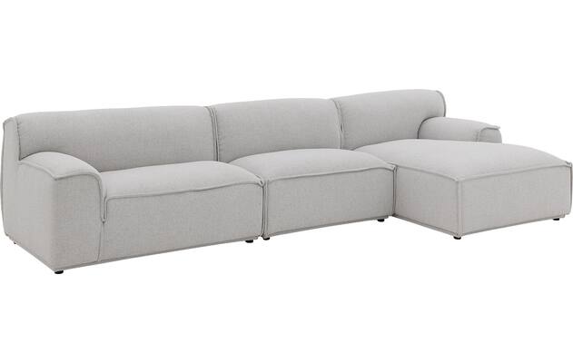 Goossens excellent loungebank sens bruin stof - 8251646-gespiegeld-03