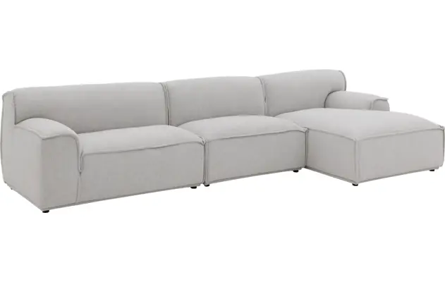 Goossens excellent loungebank sens bruin stof - 8251646-gespiegeld-03