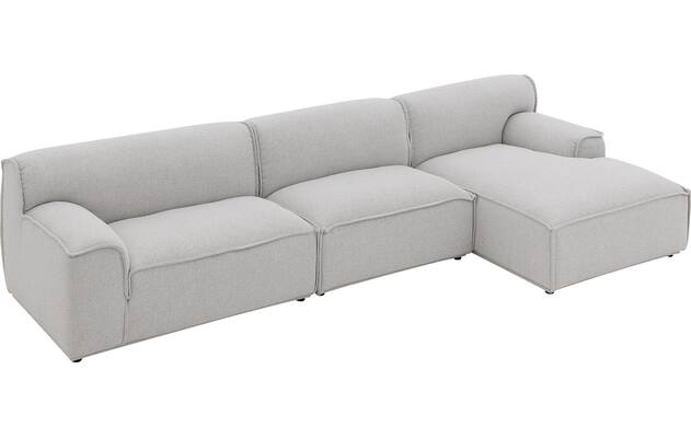 Goossens excellent loungebank sens bruin stof - 8251646-gespiegeld-06