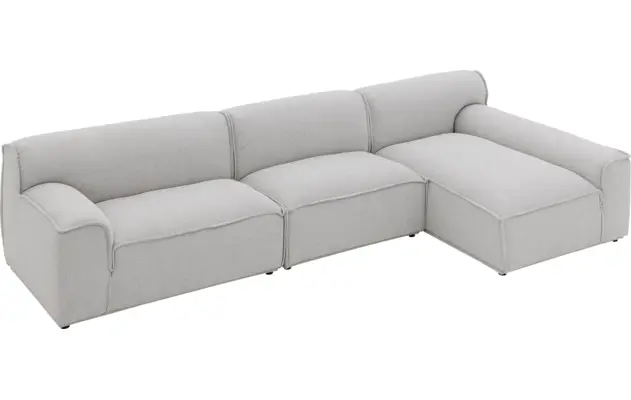 Goossens excellent loungebank sens bruin stof - 8251648-gespiegeld-06