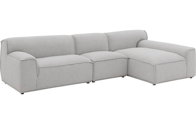 Goossens excellent loungebank sens bruin stof - 8251654-gespiegeld-03