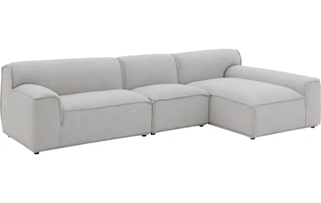 Goossens excellent loungebank sens bruin stof - 8251654-gespiegeld-03