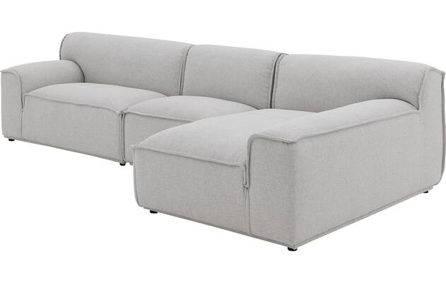 Goossens excellent loungebank sens bruin stof - 8251654-gespiegeld-05