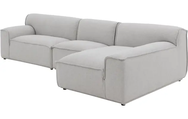 Goossens excellent loungebank sens bruin stof - 8251654-gespiegeld-05