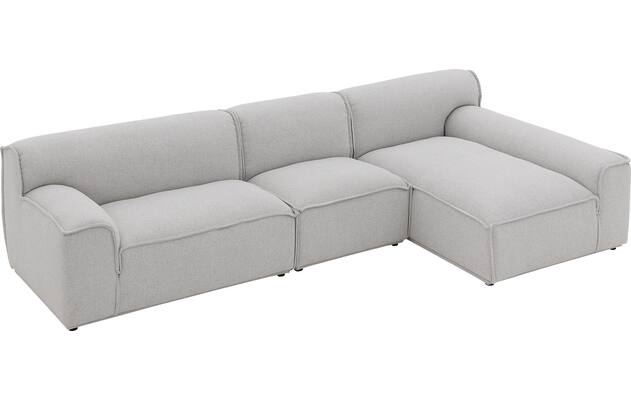 Goossens excellent loungebank sens bruin stof - 8251654-gespiegeld-06