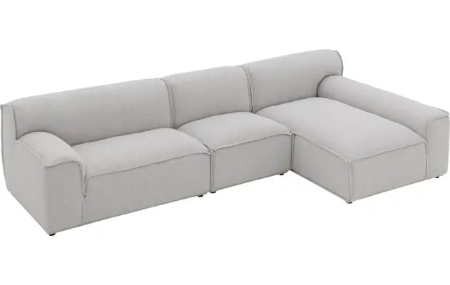 Goossens excellent loungebank sens bruin stof - 8251654-gespiegeld-06