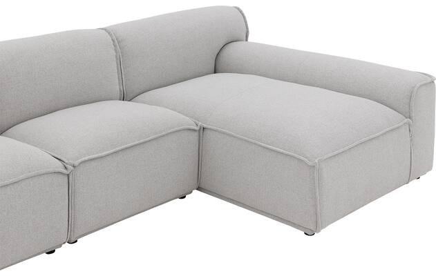 Goossens excellent loungebank sens bruin stof - 8251654-gespiegeld-07