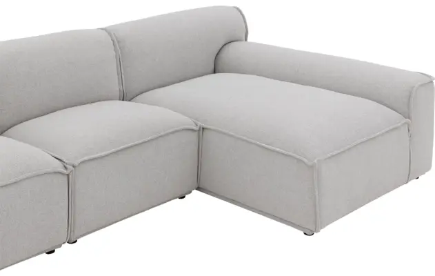 Goossens excellent loungebank sens bruin stof - 8251654-gespiegeld-07