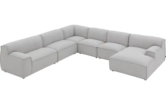 Goossens excellent u bank sens bruin stof - 8251659-gespiegeld-05