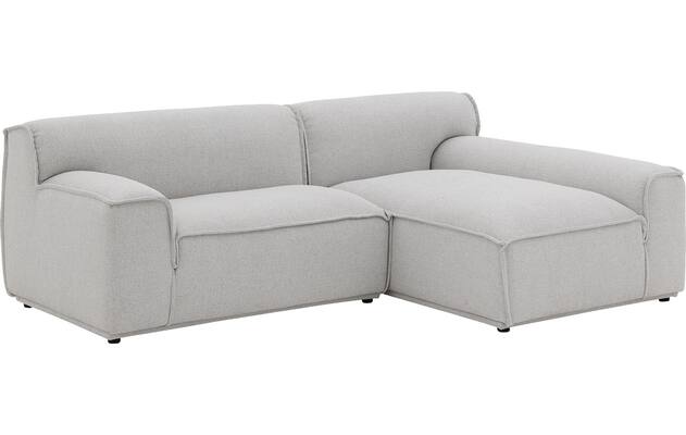 Goossens excellent loungebank sens bruin stof - 8251678-gespiegeld-03