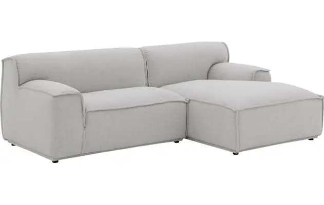Goossens excellent loungebank sens bruin stof - 8251679-gespiegeld-03
