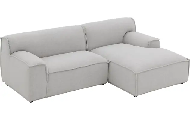Goossens excellent loungebank sens bruin stof - 8251679-gespiegeld-05