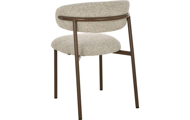 Goossens basic eetkamerstoel siem beige stof - 8251687-goossens-basic-siem-eetkamerstoel-stof-bruin-02
