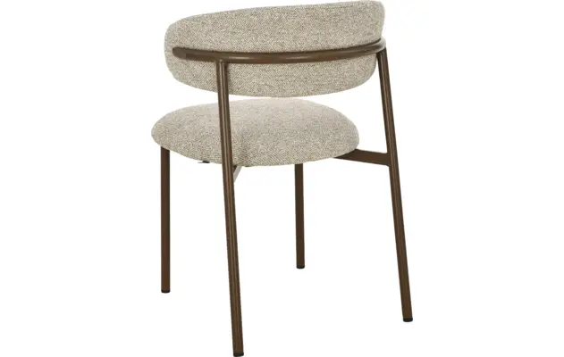 Goossens basic eetkamerstoel siem beige stof - 8251687-goossens-basic-siem-eetkamerstoel-stof-bruin-02