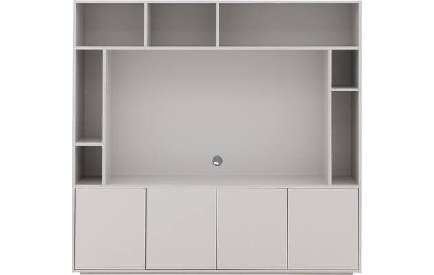 Goossens basic tv meubel madrid grijs melamine - 8251693-goossens-basic-madrid-tv-meubel-melamine-grijs-02