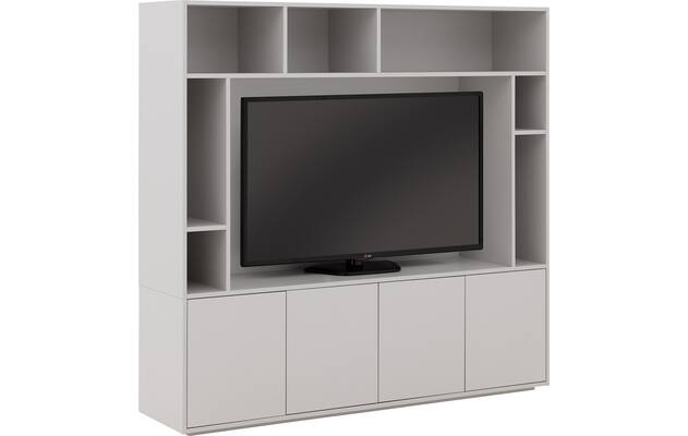 Goossens basic tv meubel madrid grijs melamine - 8251693-goossens-basic-madrid-tv-meubel-melamine-grijs-04