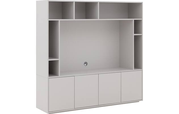 Goossens basic tv meubel madrid grijs melamine - 8251693-goossens-basic-madrid-tv-meubel-melamine-grijs-05