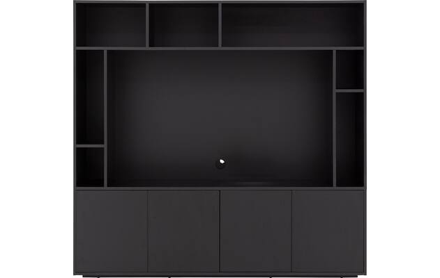 Goossens basic tv meubel madrid zwart melamine - 8251695-goossens-basic-madrid-tv-meubel-melamine-zwart-02