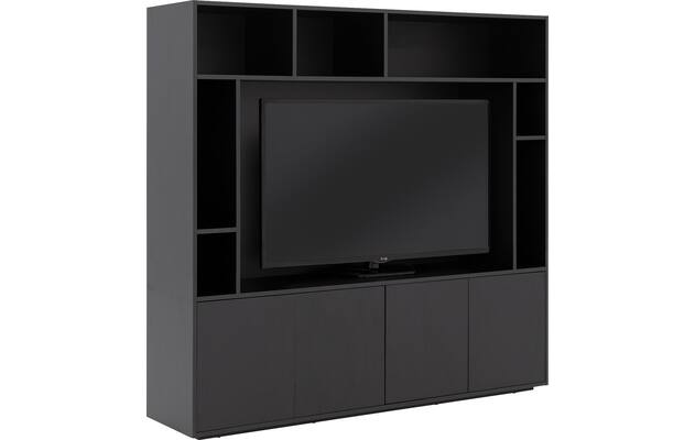 Goossens basic tv meubel madrid zwart melamine - 8251695-goossens-basic-madrid-tv-meubel-melamine-zwart-04