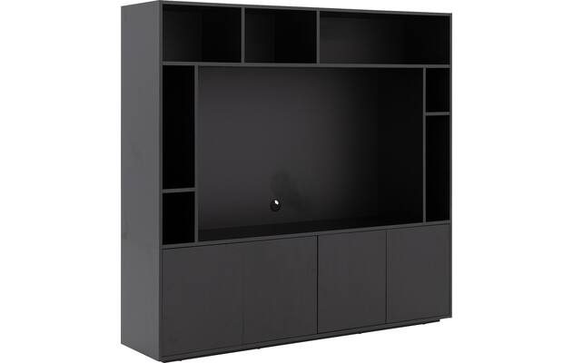 Goossens basic tv meubel madrid zwart melamine - 8251695-goossens-basic-madrid-tv-meubel-melamine-zwart-06
