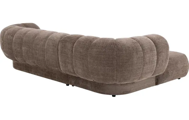 Goossens hoekbank weave bruin stof - 8251717-gespiegeld-04