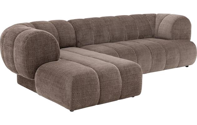 Goossens hoekbank weave bruin stof - 8251717-gespiegeld-05