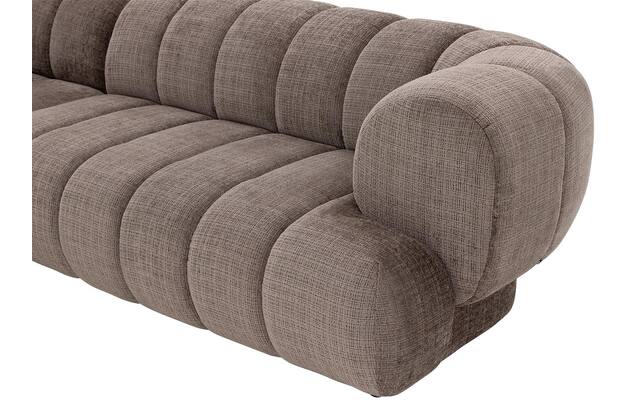 Goossens hoekbank weave bruin stof - 8251717-gespiegeld-08