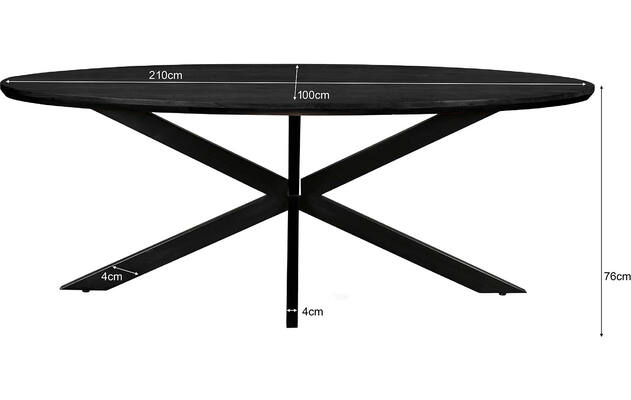 Goossens eettafel nilo zwart mango - 8252050-goossens-nilo-eettafel-mango-zwart-01