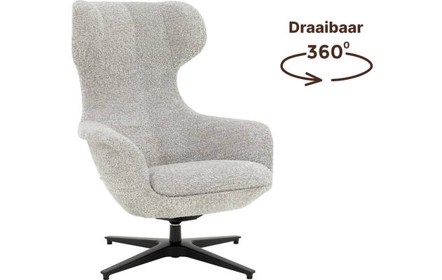 Goossens excellent draaifauteuil piemonte grijs stof - 8252070-goossens-excellent-piemonte-fauteuil-stof-99