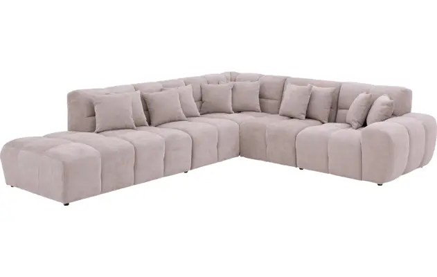 Goossens excellent hoekbank kubus beige stof - 8252075-gespiegeld-03