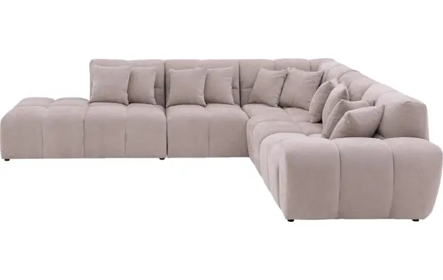 Goossens excellent hoekbank kubus beige stof - 8252075-gespiegeld-04