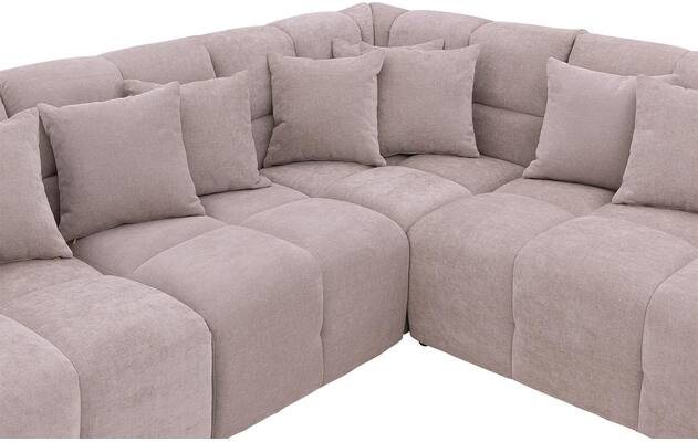 Goossens excellent hoekbank kubus beige stof - 8252075-gespiegeld-06