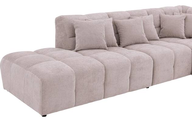 Goossens excellent hoekbank kubus beige stof - 8252075-gespiegeld-07