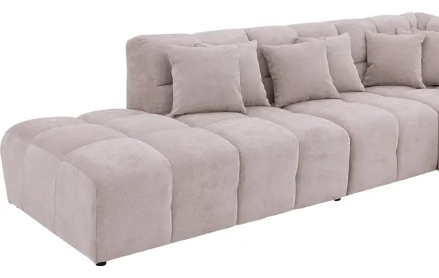 Goossens excellent hoekbank kubus beige stof - 8252075-gespiegeld-07