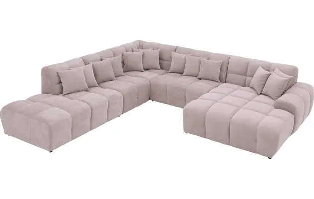 Goossens excellent u bank kubus beige stof - 8252077-gespiegeld-05