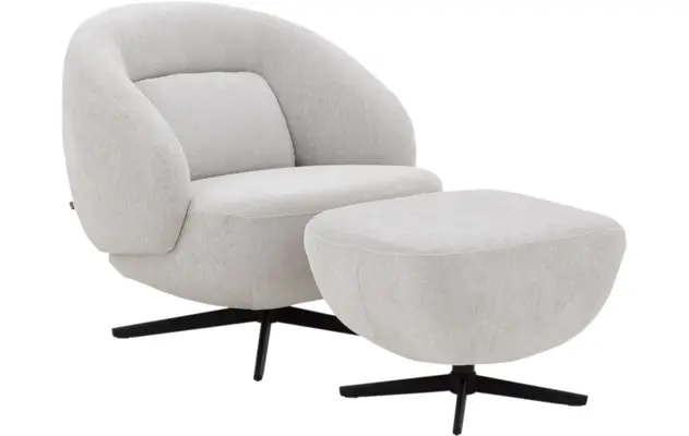 Goossens hocker saar beige stof - 8252085-goossens-saar-fauteuil-stof-01