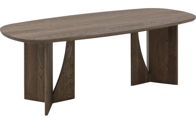 Goossens eettafel slim bruin eiken - 8252123-goossens-slim-eettafel-eiken-bruin-01